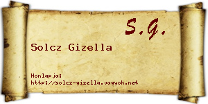 Solcz Gizella névjegykártya