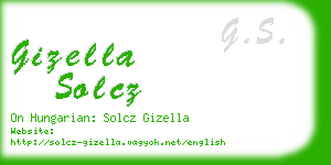 gizella solcz business card